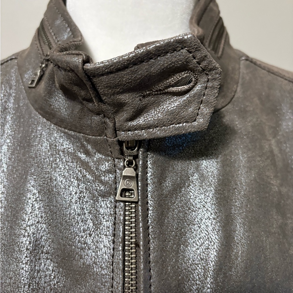Danier Metallic Leather Moto Style Jacket - Picture 5 of 16